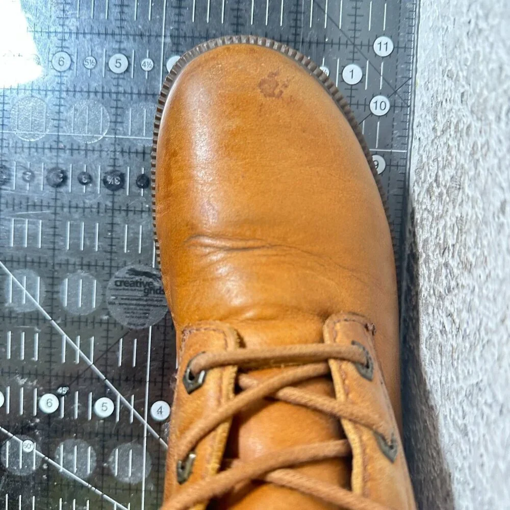 Kodiak Men Size 8 722187CAR Brown Tan Leather Plain Toe Lace Up Ankle Boot